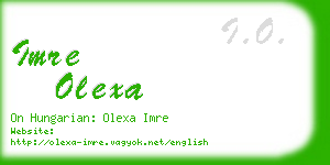 imre olexa business card